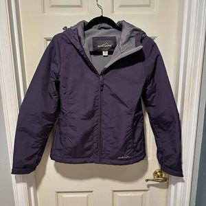 Eddie Bauer fleece lined hooded jacket